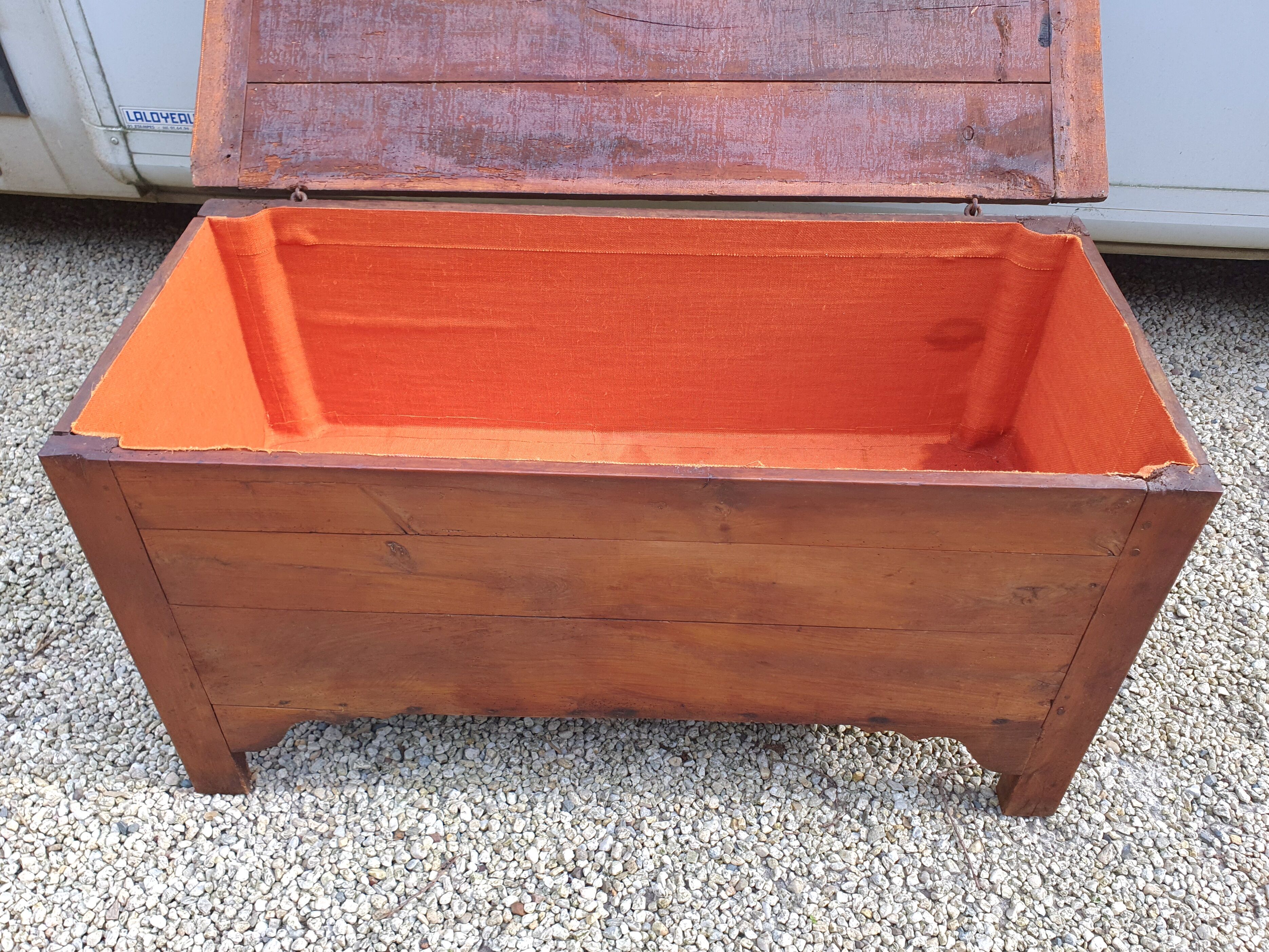 Old wooden chest 135cm long