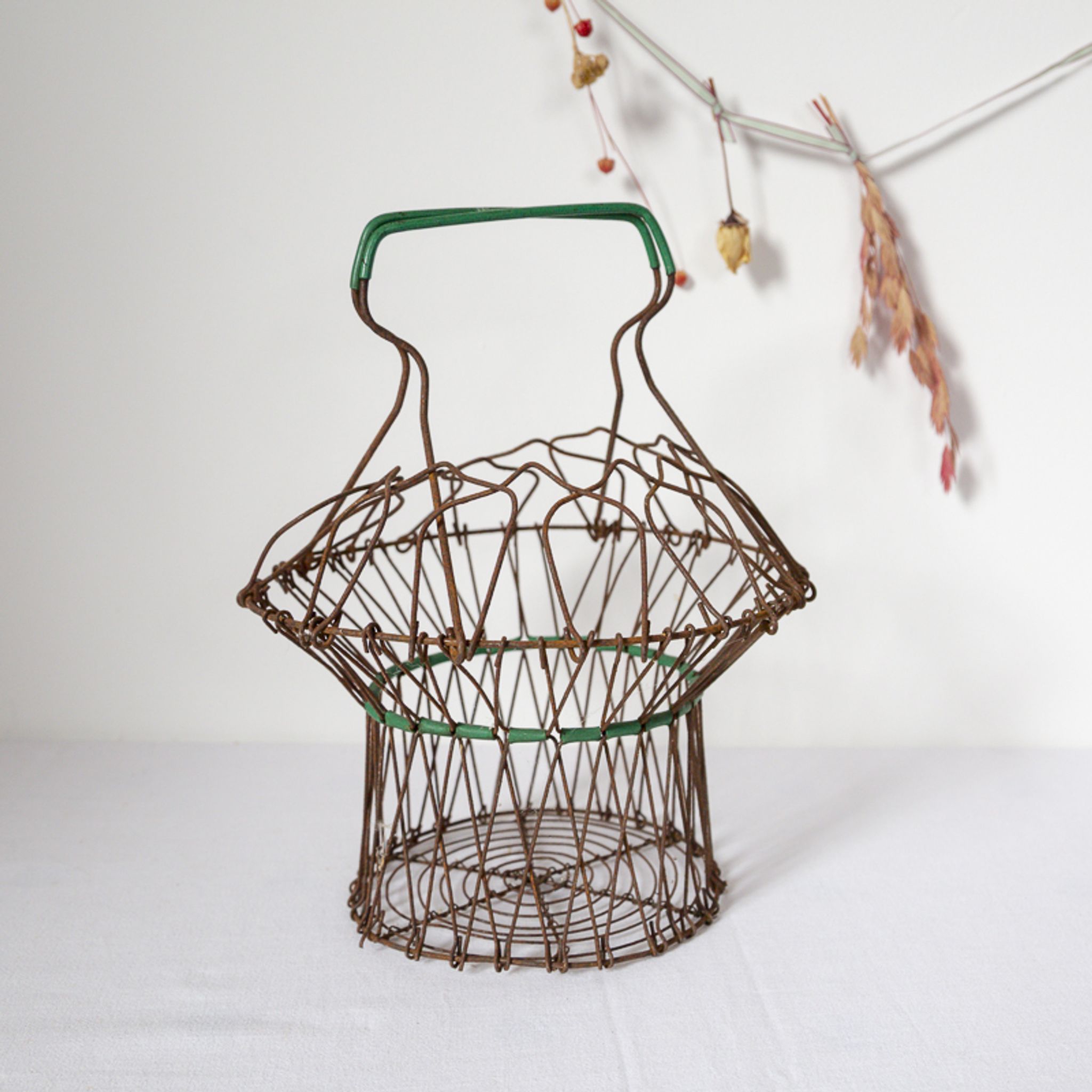 Panier à oeufs vintage