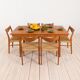 Teak extension dining table with concealed panels, Denmark, 60s