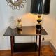 Vintage compass leg serving table