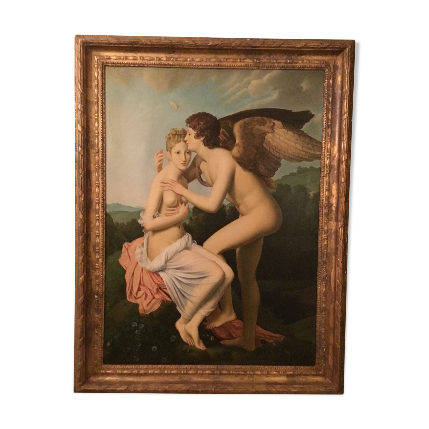 Oil on canvas after François Gérard "psyche and love"