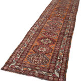 Handwoven one-of-a-kind anatolian purple runner rug 91 cm x 375 cm