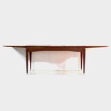 XL mid century extendable dining table in teak, 1960s