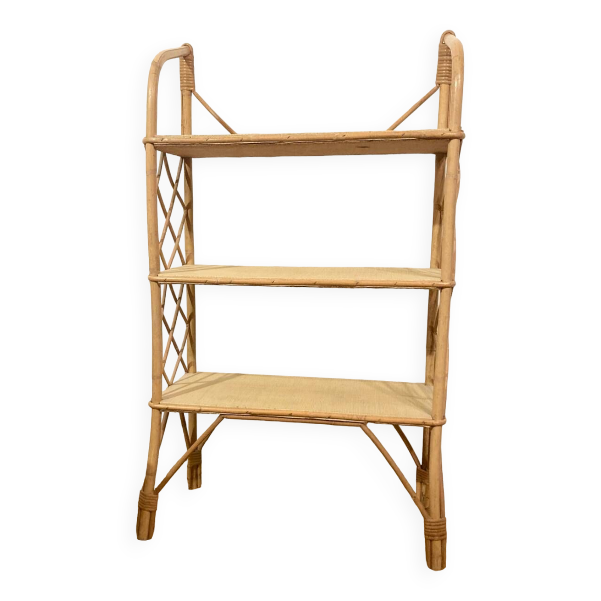 Rattan shelf