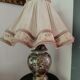 Asian lamp with draped shade