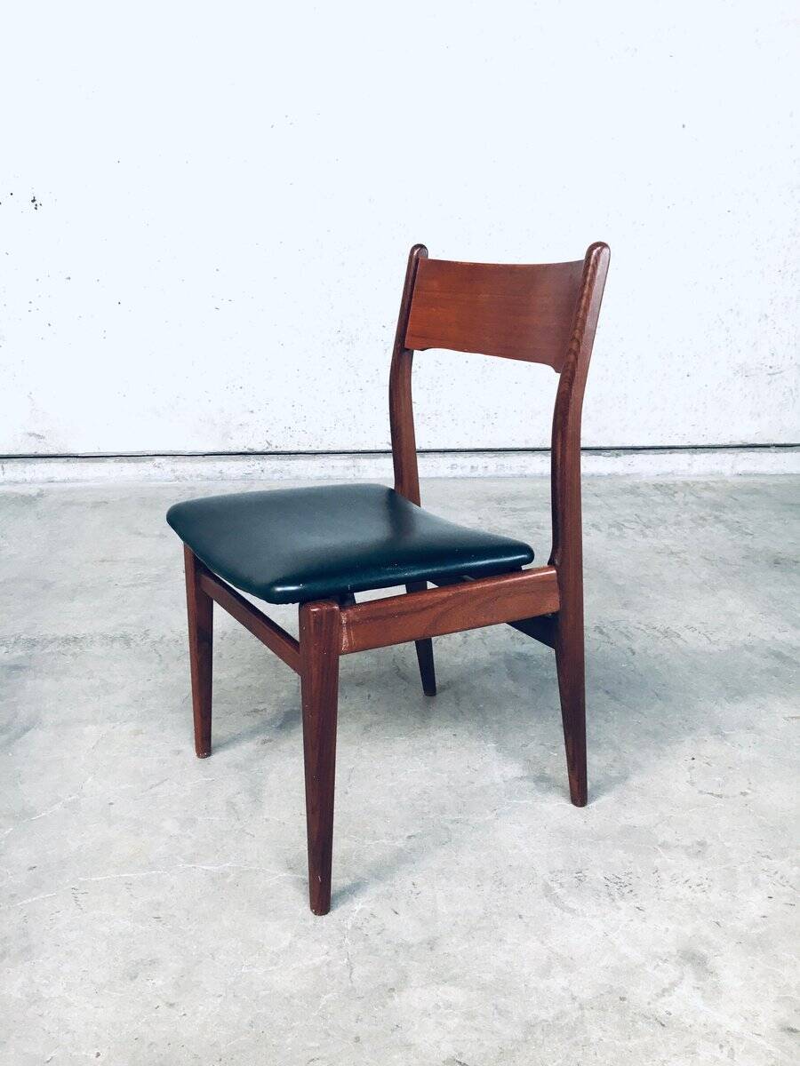 Mid-Century Scandinavian Modern Teak Dining Chairs, Set of 4