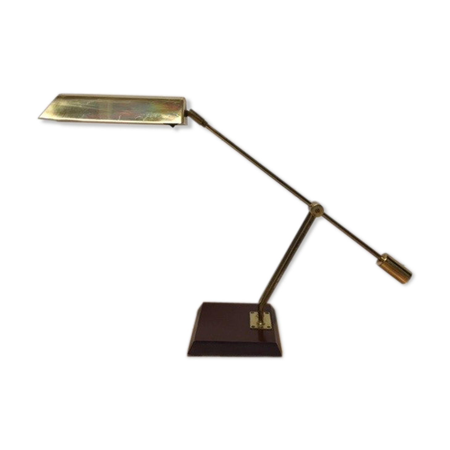 Brass and bakelite swing lamp 1980