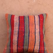 Colorful striped wool haik cushion
