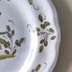 Moustiers earthenware decorative plate with bird