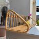 Superb and rare vintage rattan shelf.