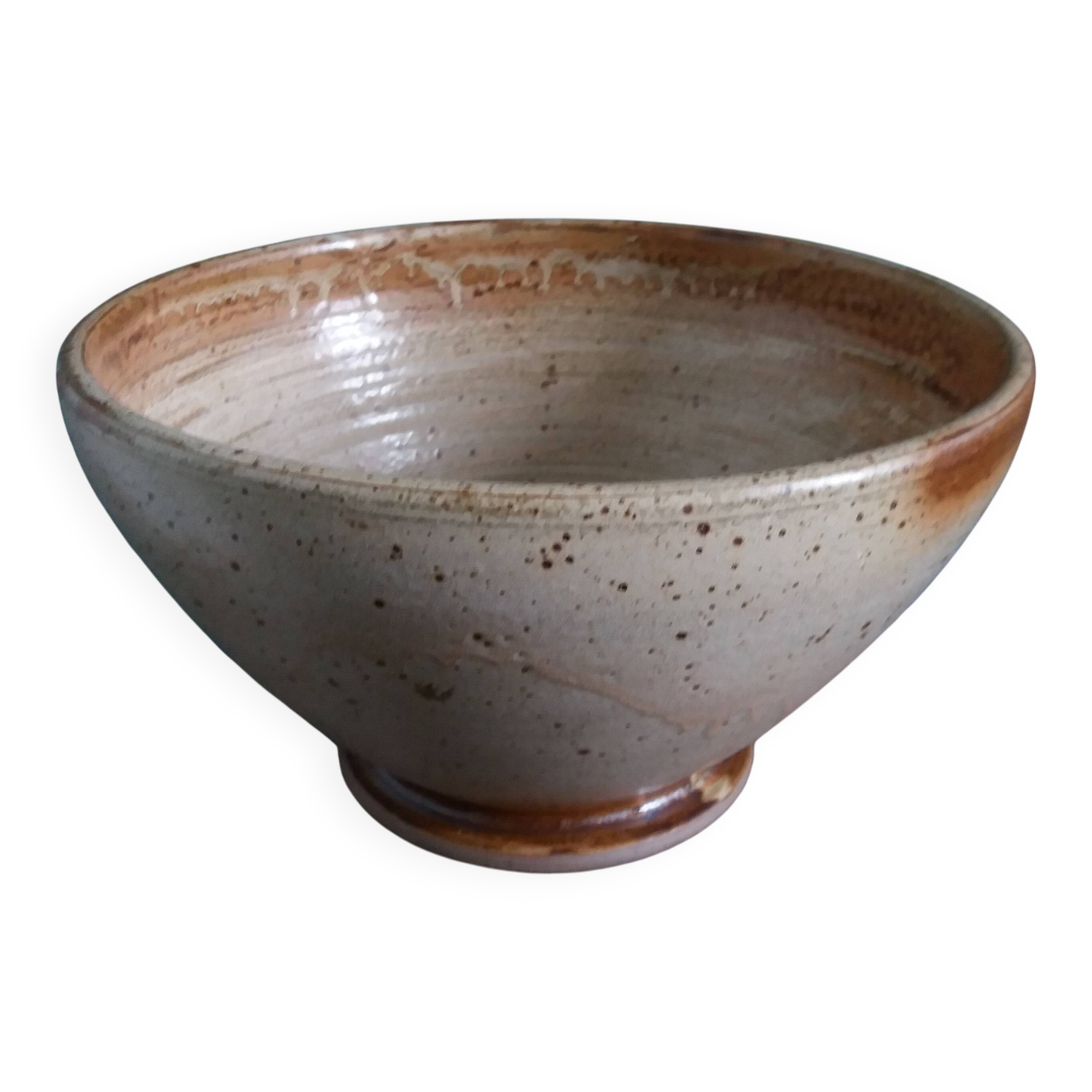 XXL salad bowl in stoneware from Puisaye by Jean-Pierre Prud’homme