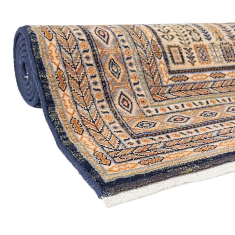 Black and beige Persian rug