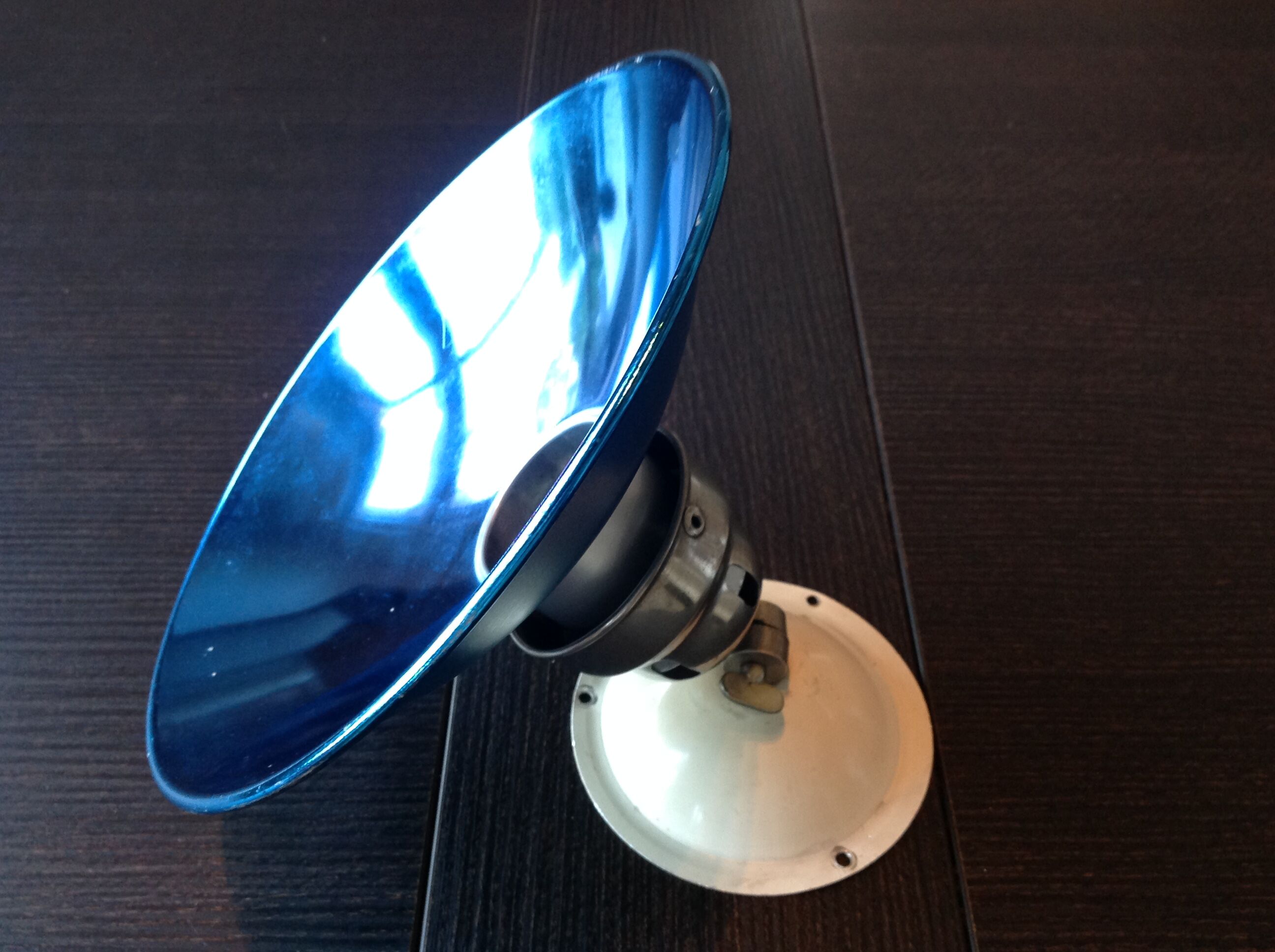 Adjustable metal wall lamp industrial style / vintage 60s