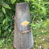 Vintage galvanized zinc charcoal bucket conical shape Dimension: height -50cm- width -25cm-