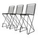Postmodern black kitchen bar stool Kreuzschwinger by Till Behrens for Schlubach, 1980s.