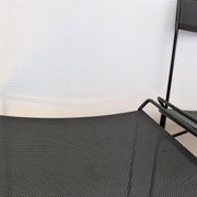 Paire de chaises acier métal perforé design années 80