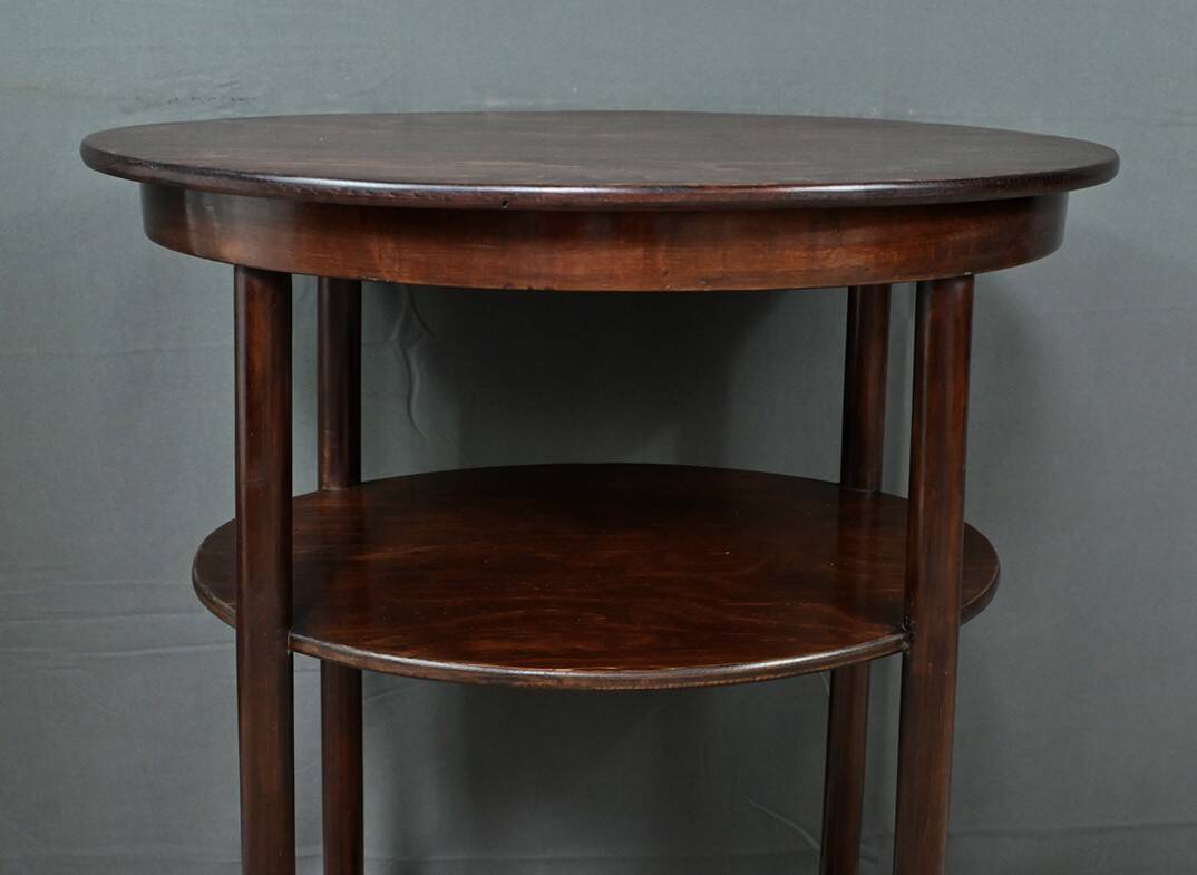 Beech pedestal table, by J. Hoffmann, Maison Thonet, Art Deco – 1930