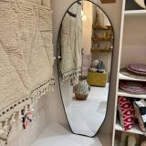 Large organic narcissus mirror - black