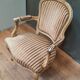 Fauteuil laqué blanc de style Louis XV