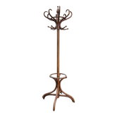 Vintage parrot coat rack in raw wood, renovated.