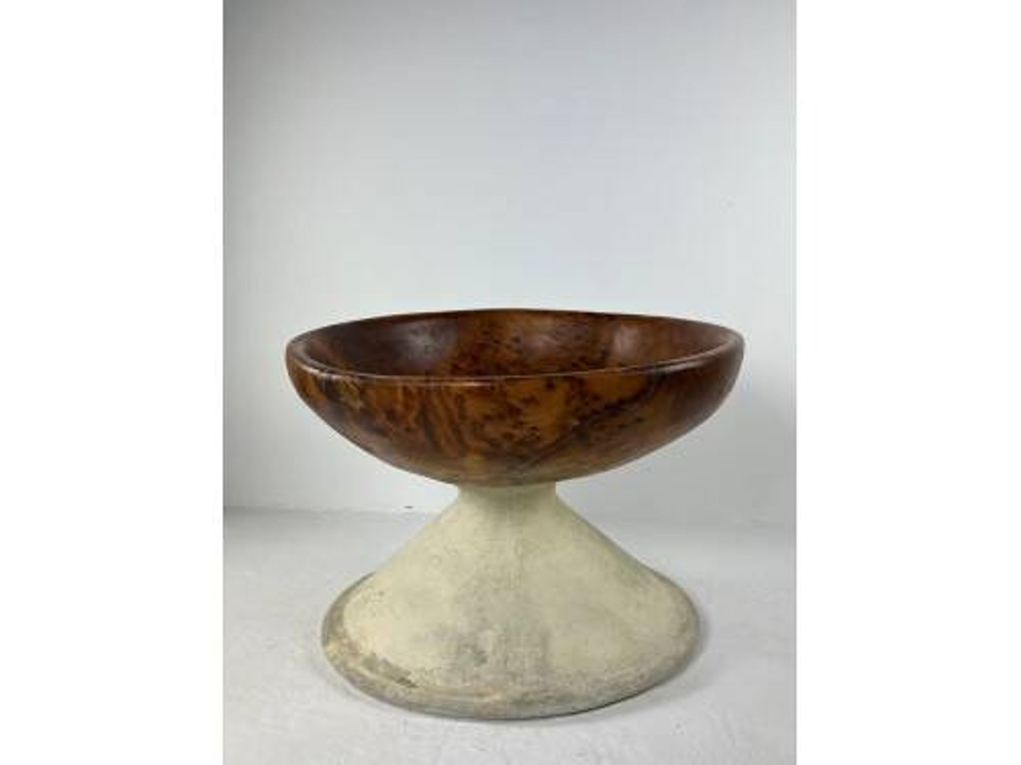 Grand plat en racine de thuya, Maroc, années 80, Ø70 cm