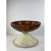 Grand plat en racine de thuya, Maroc, années 80, Ø70 cm