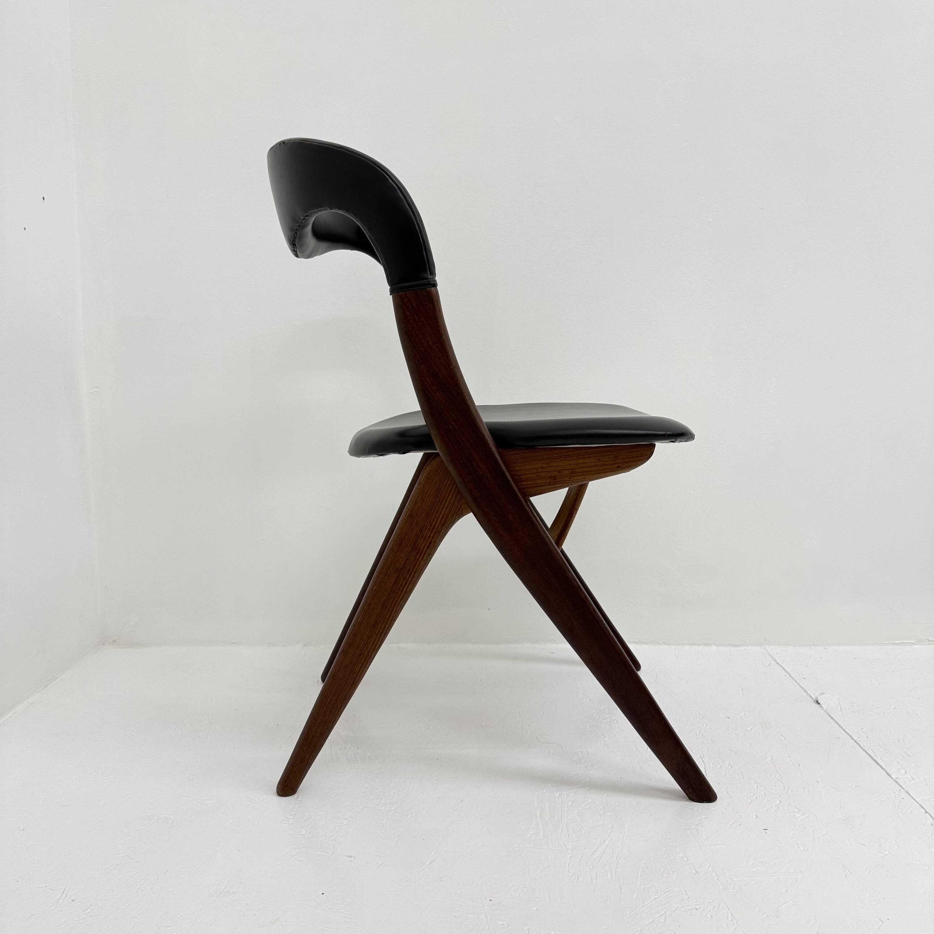 Vintage dining chair by Louis van Teeffelen , 1960's