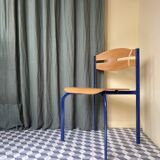 Cobalt Blue Stacking Chairs