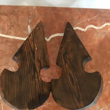 Pair of brutalist hooks