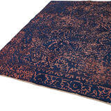 Hand-knotted persian vintage 1970s 190 cm x 275 cm blue wool carpet