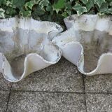 pair of handkerchief-shaped basins in eternit fiber cement