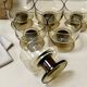 Smoked glass cups
