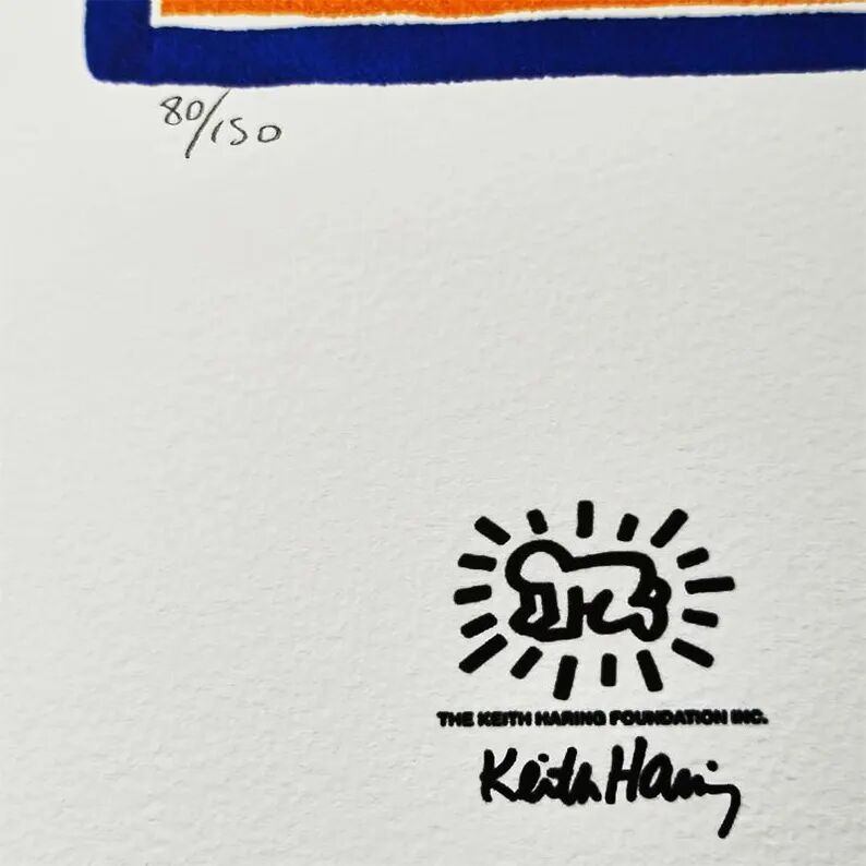 1990s Keith Haring Limited Edition Lithograph - Numbered in Pencil. After