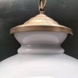 Large opaline pendant light