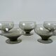 Ensemble de 5 coupes à champagne design art déco en verre fumé années 30-40