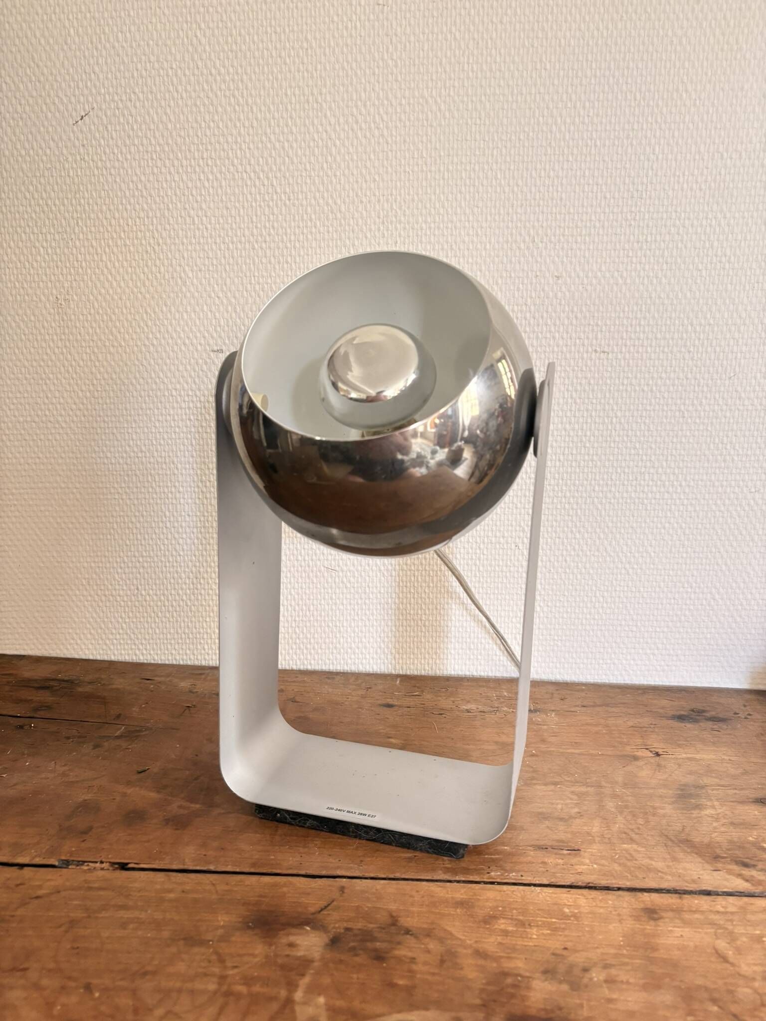 Eye Ball Lamp Julia N259 Spot Ball Chrome Steel Vintage Space Age 70s