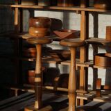 Set of 3 oak bar stools, mid-century Danish modern, Rainer Daumiller, 1960s.