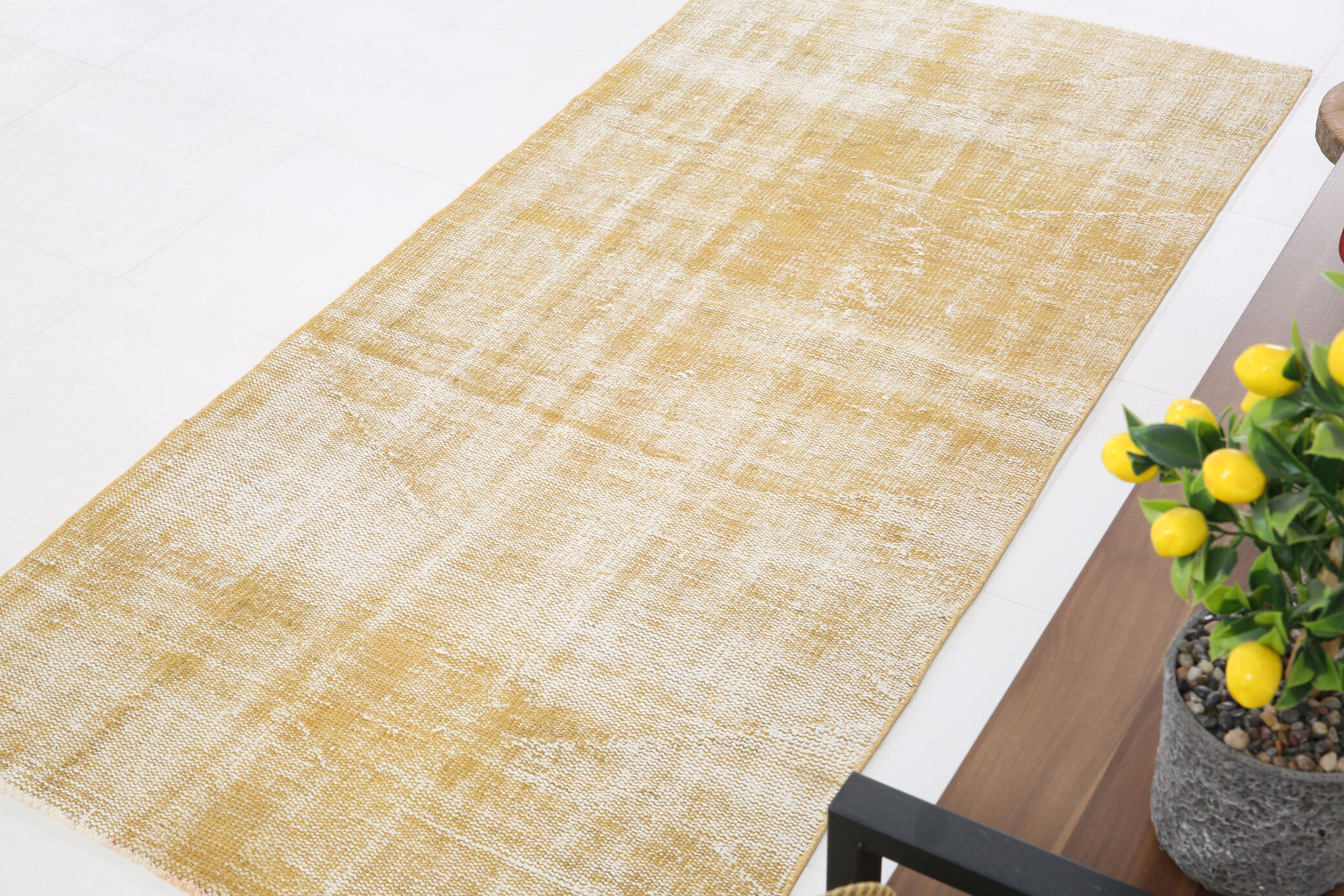 3x6 Faded Yellow Turkish Rug