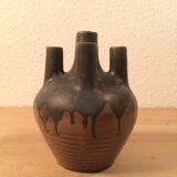 Vase with 5 ceramic necks 50s blue