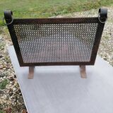 Fire screen vintage forged iron fireplace screen