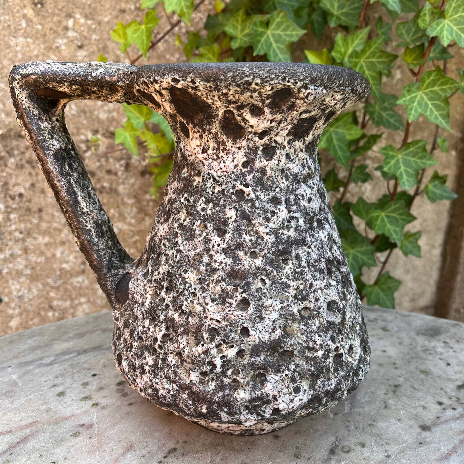 Vase fat lava par Alain Rufas Vallauris 1960’s