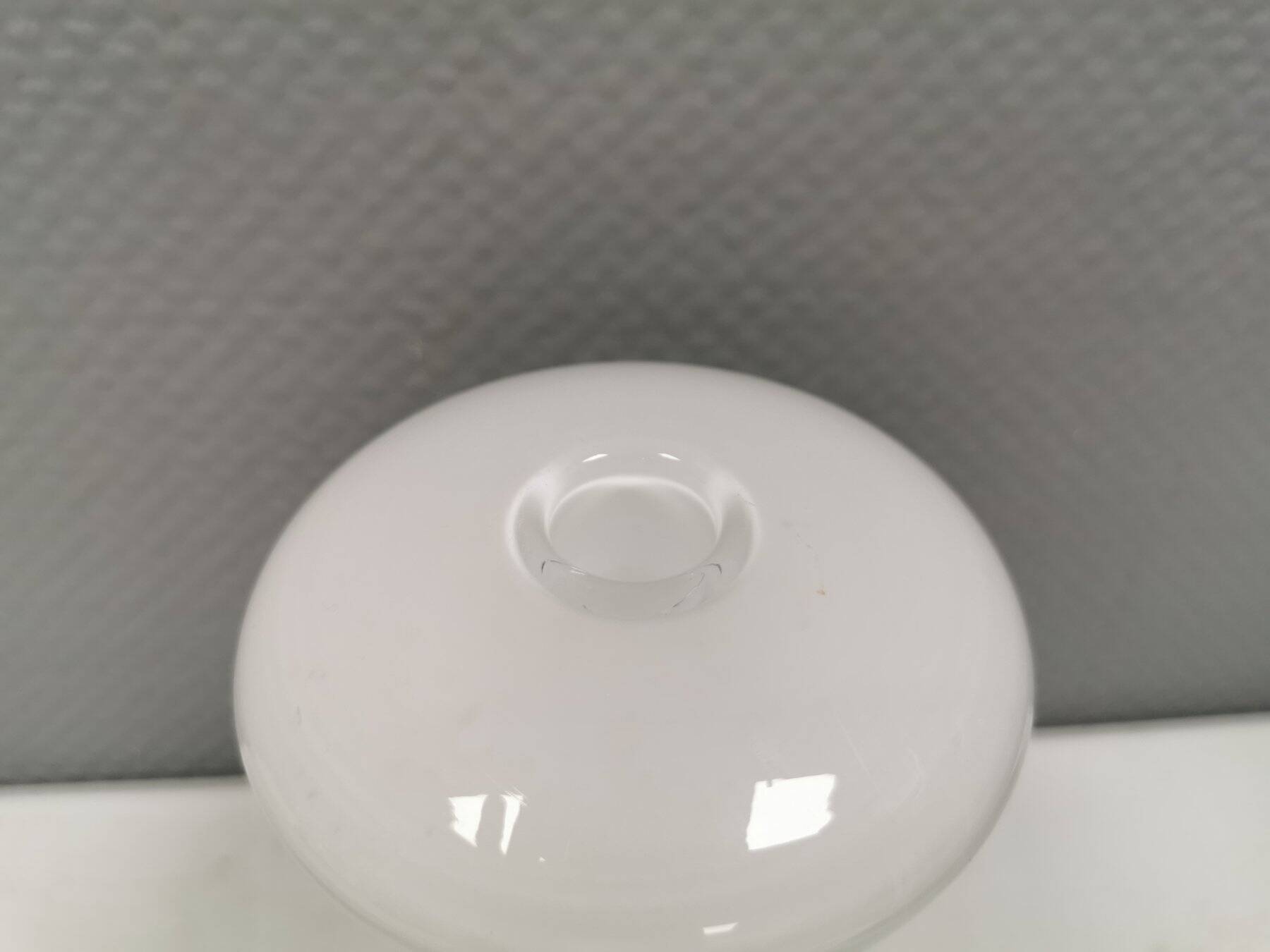 Candlestick in opal glass by Harri Koskinen for Iittala Finland 1996