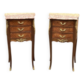 Pair of Louis XV style bedside tables