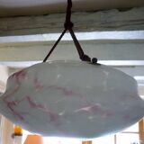 Marbled opalescent art deco pendant light Ø 35 cm