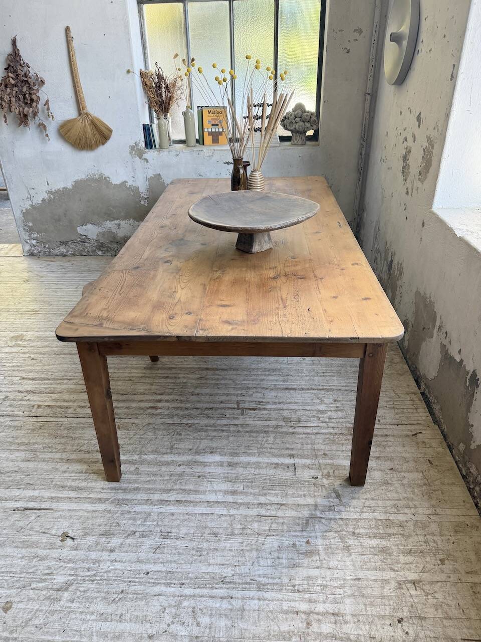 Table de ferme XL 220 cm pin 1950