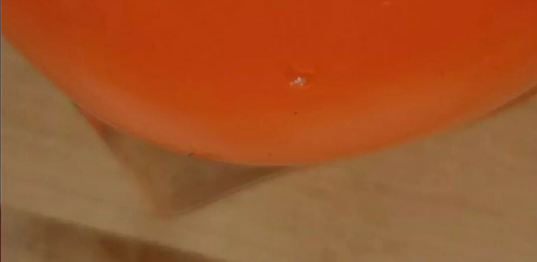 Pair of orange blown glass vases