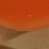 Paire de vases en verre soufflé orange