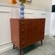 Scandinavian chest of drawers with compass feet