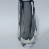 Faceted Murano Sommerso Vase by Flavio Poli