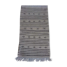 Tapis kilim beige et gris fait main en pure laine 60x110cm